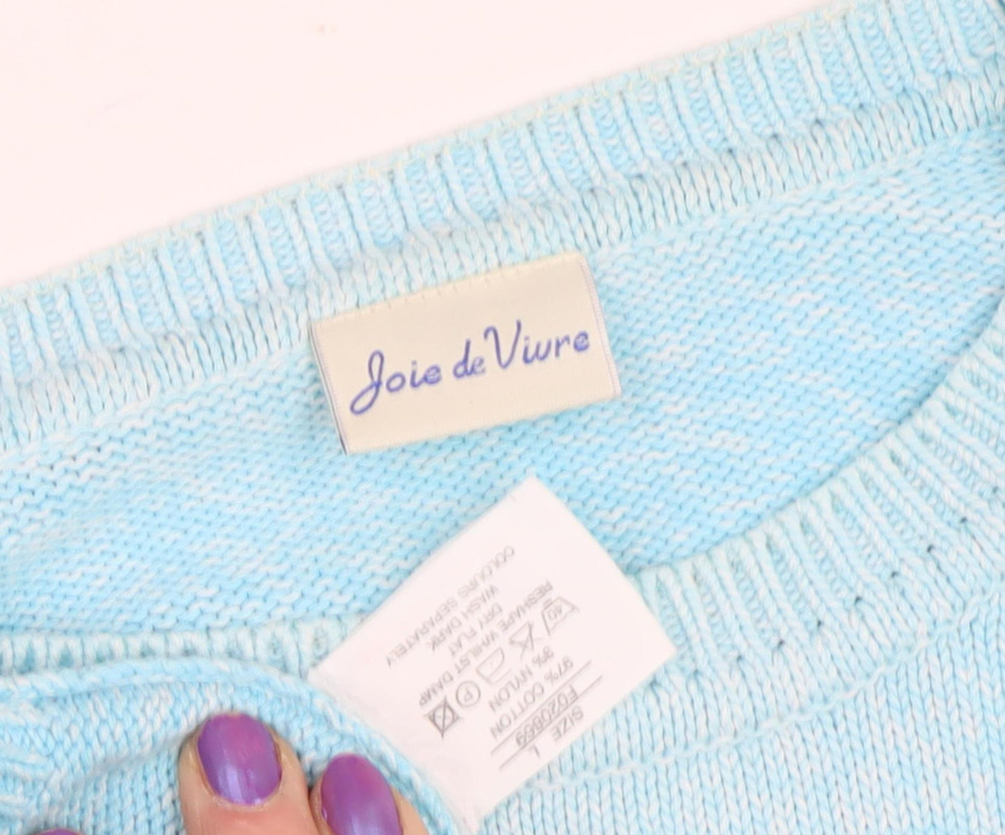 Joie de Vivre Women's Blue Pullover Jumper Size M