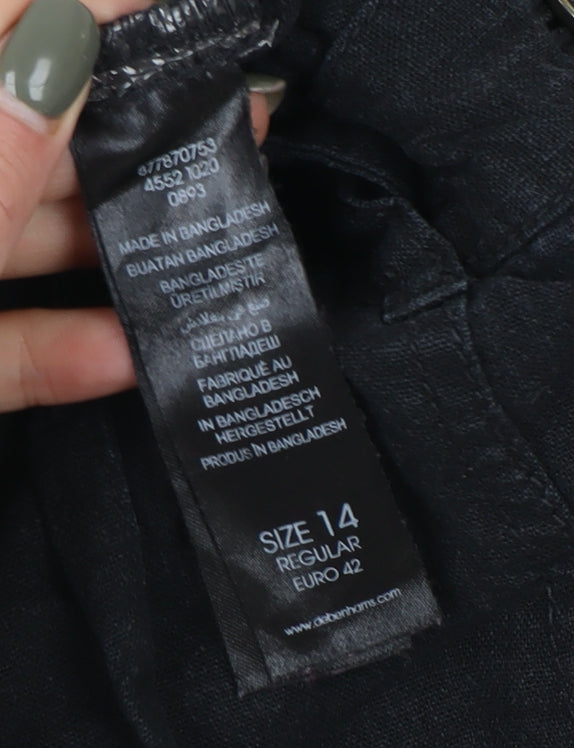 Debenhams Women's Black Trousers, Size 14, Casual