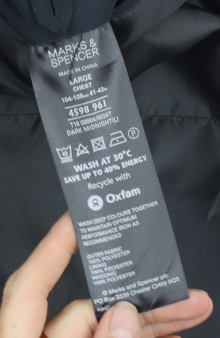 Marks & Spencer Men's Blue Coat Size L