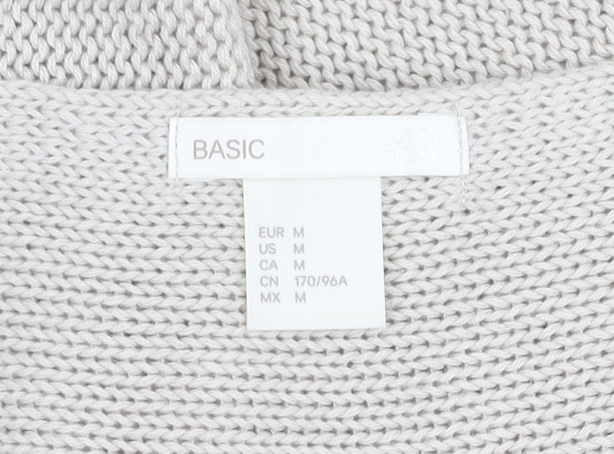 H&M Women's Beige Pullover Jumper, M, 3/4 Sleeves
