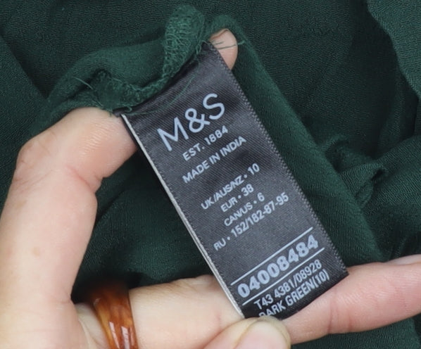Marks & Spencer Women's Green Blouse Size 10