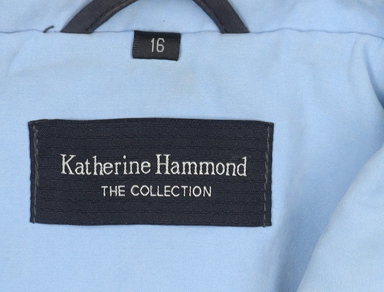 Katherine Hammond Women's Black Hooded Jacket Size 16