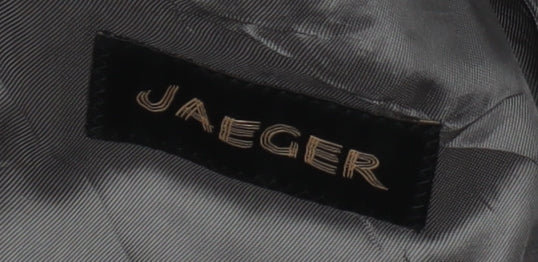Brand and care label for Jaeger Men's Grey Wool Blazer Jacket 36R