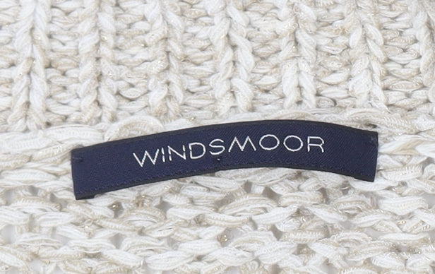 Windsmoor Beige Women's XL Cardigan V-Neck Chunky Knit