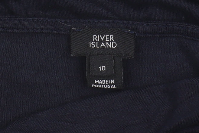 River Island Women's Blue Short Sleeve Top Size 10