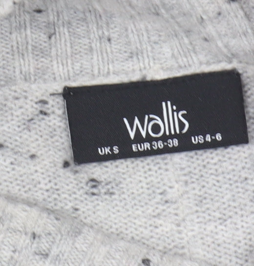Wallis Women's Grey Mock Neck Pullover Jumper S