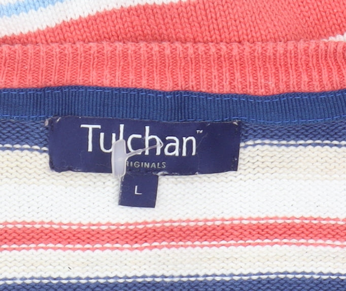 Tulchan Women's Multicoloured Striped Pullover Jumper L