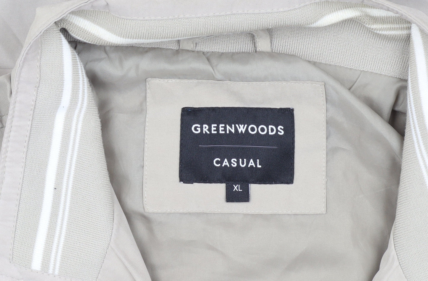 Greenwoods Men's Beige XL Bomber Jacket