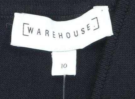 Warehouse Women Black Long Sleeve Dress Size 10