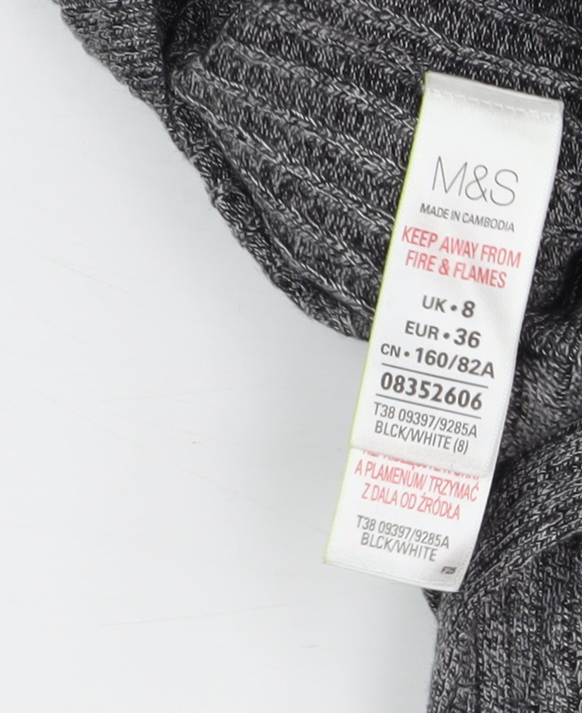 Marks & Spencer Women's Grey 3/4 Sleeve Jumper Size 8