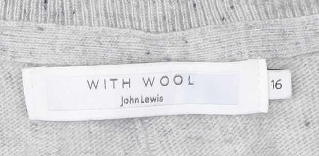 John Lewis Women's Grey Pullover Jumper Size 16