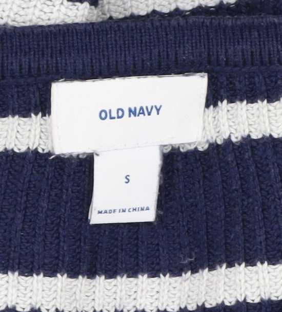 Old Navy Women's Blue Striped Pullover Jumper S