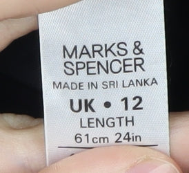 Marks & Spencer Women's Black Pencil Skirt, Size 12