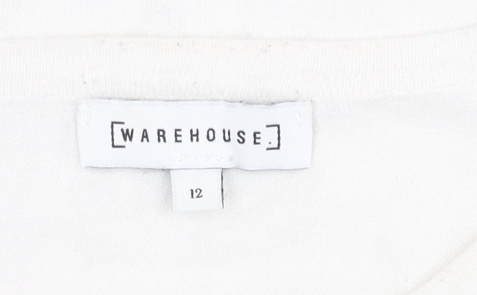 Warehouse Women’s White Pullover Jumper Size 12