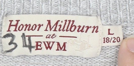 Honor Millburn Grey Women's L Cardigan, Button Accents