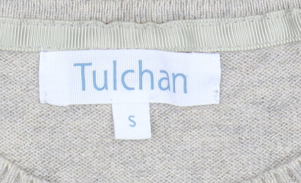 Tulchan Beige Cable-Knit Women's Jumper, Size S