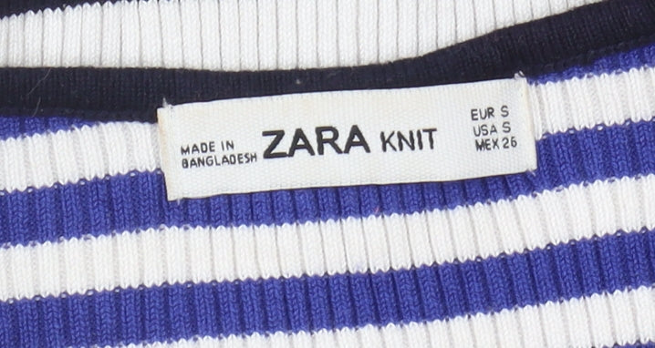 Zara Women's Multicoloured Striped Pullover Jumper, Size S