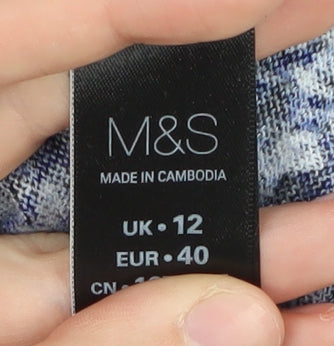 Marks & Spencer Women's Blue Animal Print Jumper Size 12