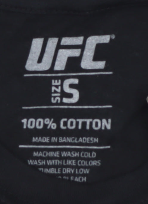 UFC London Men's Black Graphic Sports T-Shirt, S