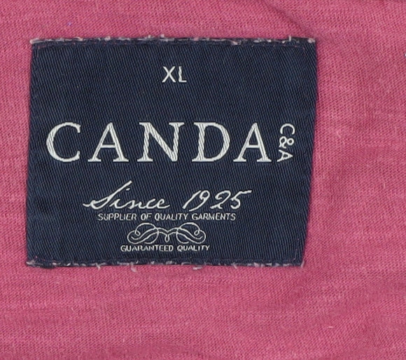 C&A Men's Red Graphic Print T-Shirt XL