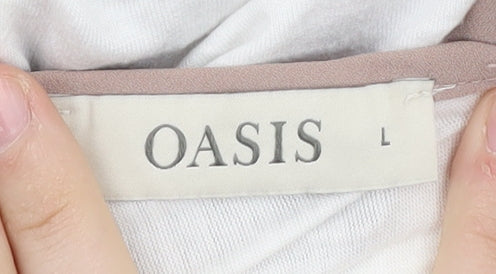 Oasis Women's Beige Sleeveless Top L