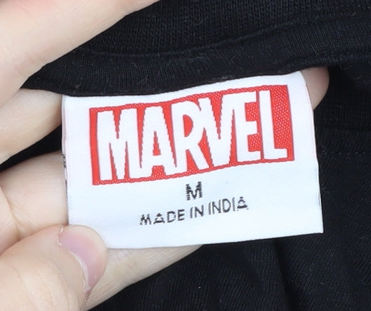 Marvel Unisex Black Cotton Logo Sweatshirt M Casual