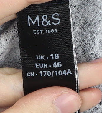 Marks & Spencer Women's Black Floral Pullover Jumper Size 18