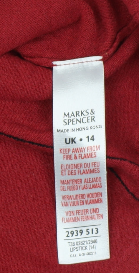 Marks & Spencer Women's Red Blouse Size 14