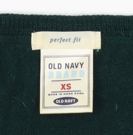 Old Navy Women's Green V-Neck Jumper XS