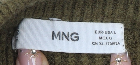 MNG Women's Mock Neck Acrylic Jumper, Size L
