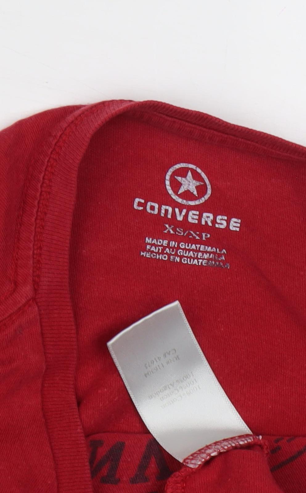 Converse Women's XS Red Crew Neck T-Shirt