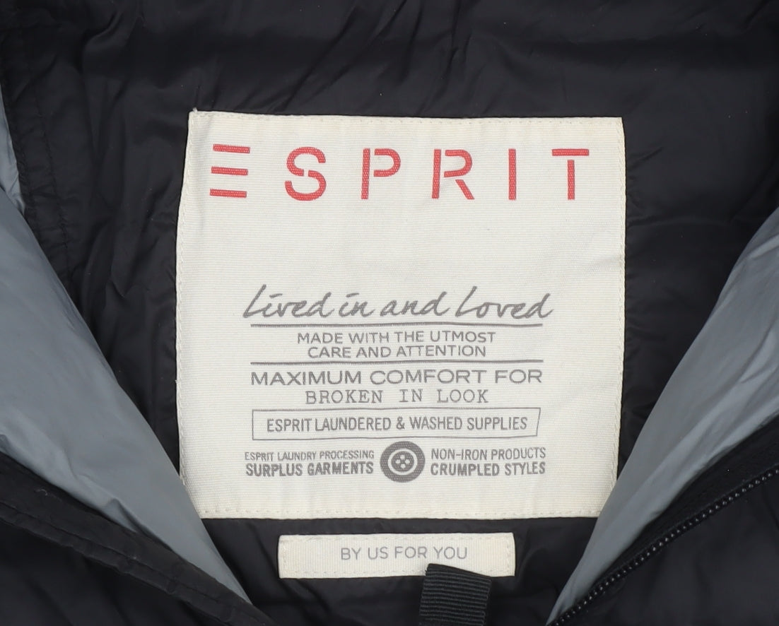 Esprit Men's Black Puffer Waistcoat M