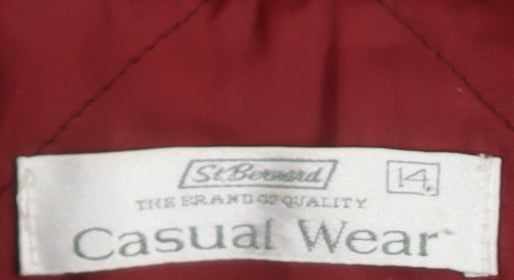 St Bernard Women's Red Overcoat Size 14