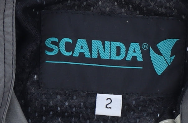 Scanda Men's Grey Hooded Windproof Jacket