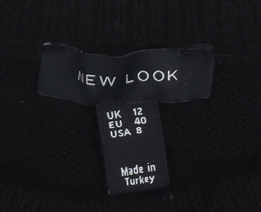 New Look Women's Black Pullover Jumper Size 12