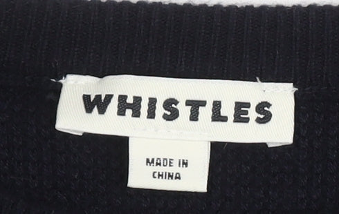 Whistles Women's Black Pullover Jumper S Casual Elegance