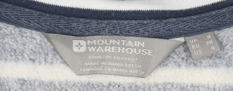 Mountain Warehouse Women's Blue Striped Pullover Sweatshirt Size 8