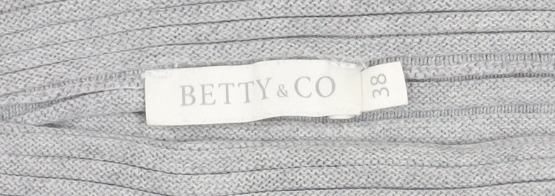 Betty & Co Women's Grey High Neck Jumper, Size 10