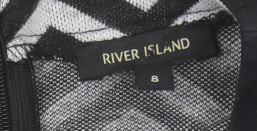 River Island Women's Chevron Dress Size 8