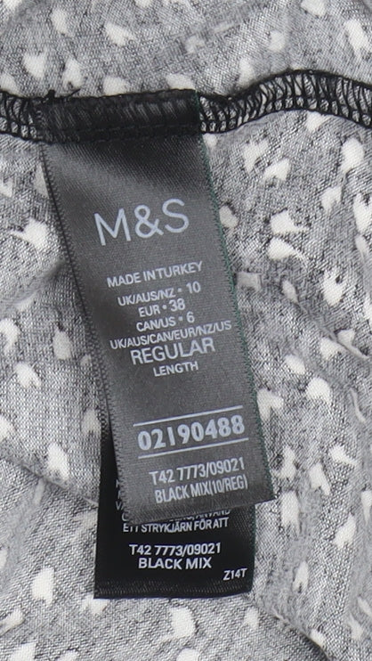 Marks & Spencer Womens Black Midi Dress Size 10