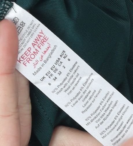 PRETTYLITTLETHING Green Women's Dress, Size 6, Elegant