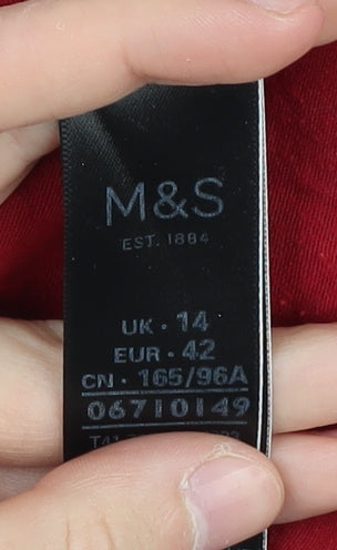 Marks & Spencer Women's Red Pullover Jumper, Size 14