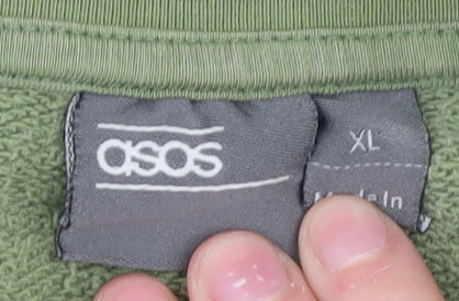 ASOS Unisex Green XL Pullover Sweatshirt, Casual Style