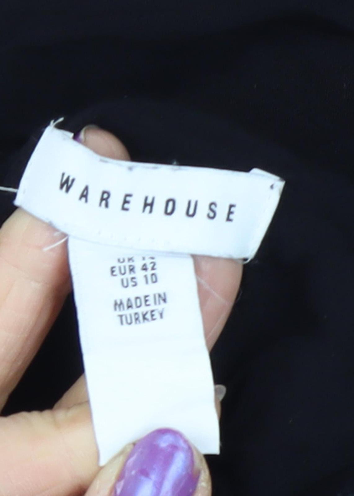 Warehouse Women's Black Long Sleeve Dress Size 14