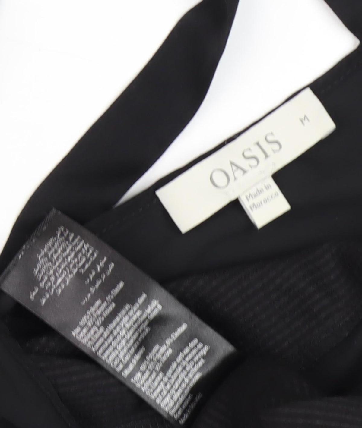 Oasis Women's Black Boat Neck Top - Size M