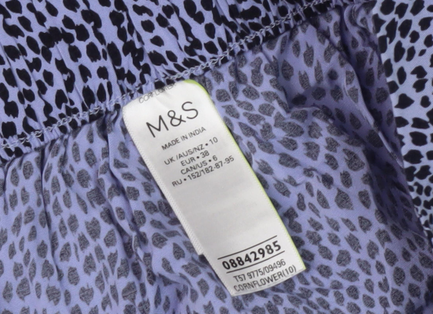 Marks & Spencer Women's Blue Animal Print Shorts