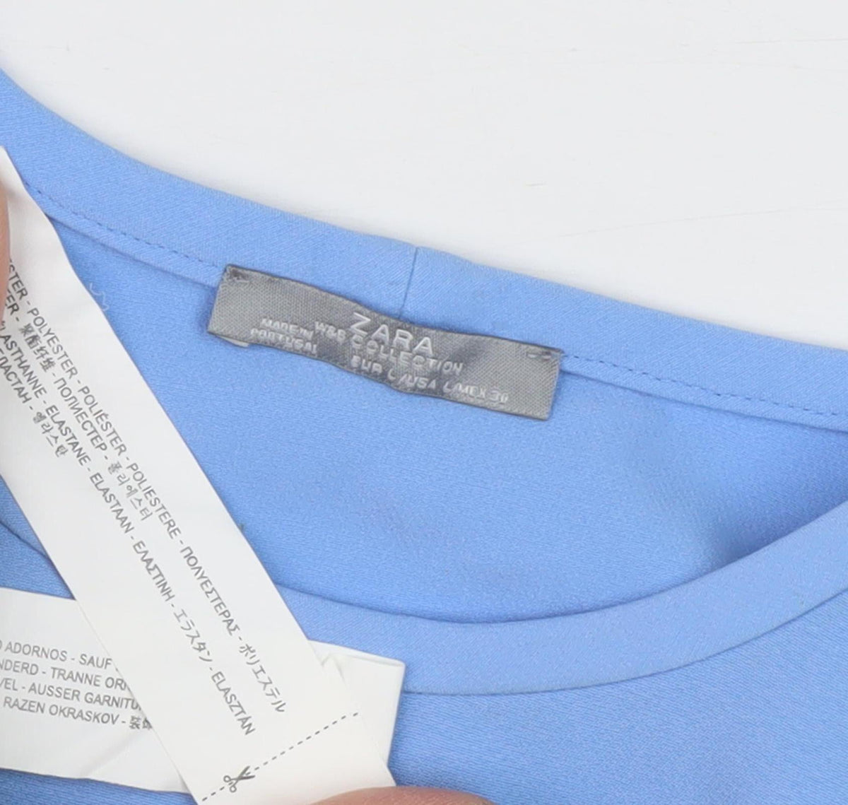 Zara Women's Blue Cap Sleeve Top Size 12