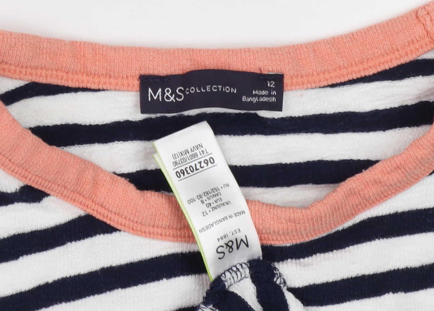 Marks & Spencer Women's Striped T-Shirt Size 12