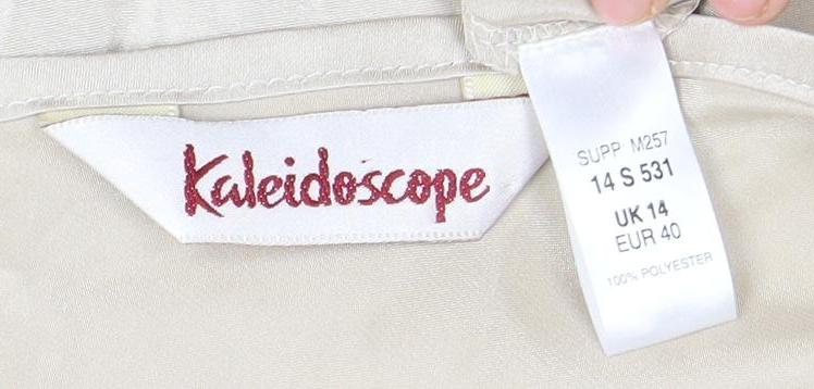 Kaleidoscope Women's Beige Tank Top UK 14 in Polyester