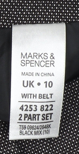 Marks & Spencer Women's Black Pencil Skirt Set Size 10